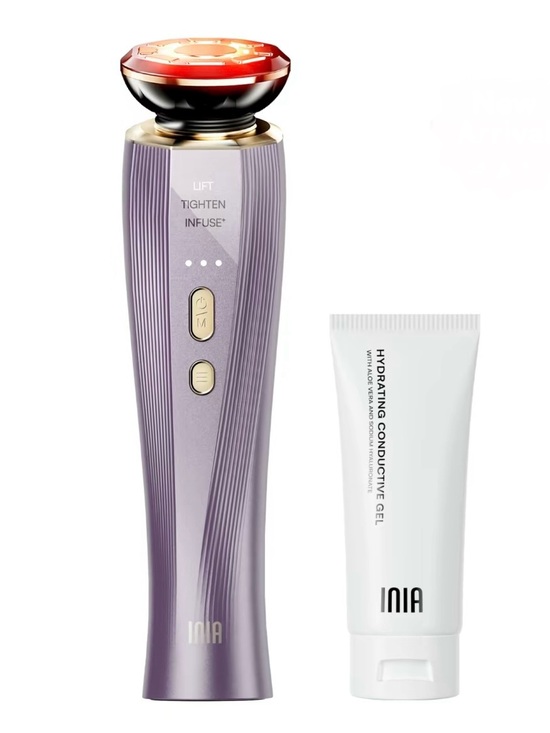 Inia Other - NWT INIA FLARE 3-in-1 Facial Massager Beauty Device + Gel